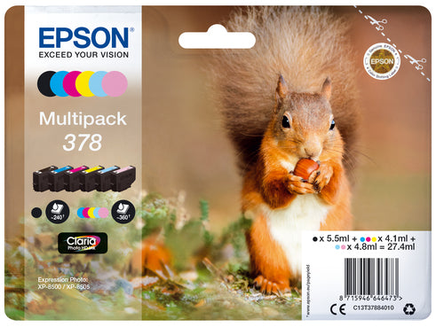 Epson Squirrel Multipack 6-colours 378 Claria Photo HD Ink Epson Squirrel Multipack 6-colours 378 Claria Photo HD Ink